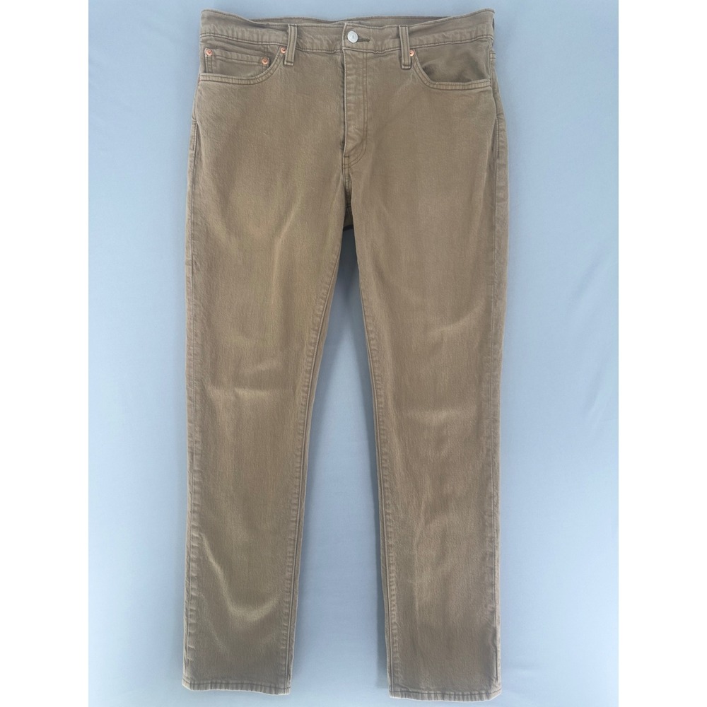 Levis Premium 511 Slim Fit Jeans Mens 36x32 Tan Khaki Stretch 04511-6128 Big E